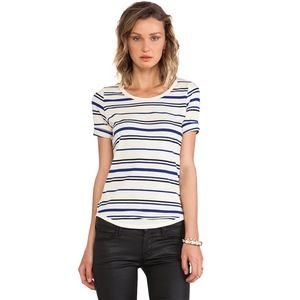 NWT $75 Demylee Multi Stripe Kate Cotton Tee in size Small!